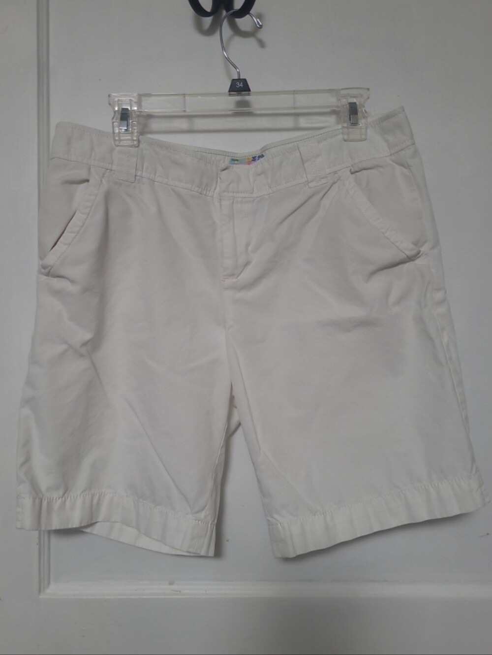 Lilly Pulitzer White Bermuda Cotton Shorts 12